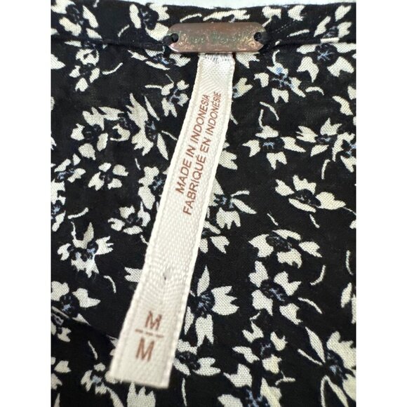 Free People One Fine Day Floral Babydoll Swing Mini Dress Size Medium - Picture 5 of 14